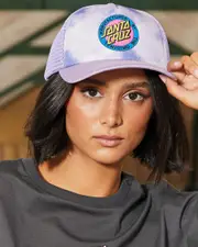 [Santa Cruz] Santa Cruz Women's Mfg Retro Dot Cap in Lavender Tie Dye One Size Lavender Tie Dye