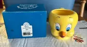 1989 VINTAGE Tweety Bird Ceramic 3D Coffee Mug Looney Tunes Applause NEW in Box