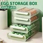 32Grid Double Layer Egg Storage Carton Fridge Organizer Drawer Kitchen Accessory