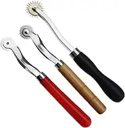 3PCS Tracing Wheel Sewing Tool Needle Point Tracing Wheel Stitching Wheel Tool for Leathercraft Professional Stitch Marking Spacer