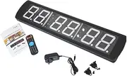6 Digit Digital Timer Interval Fitness Clock Remote Control Included with Stopwatch Function - Gym Workout Training Equipment