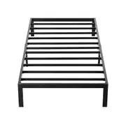 Single Metal Bed Frame Full Steel Heavy Duty