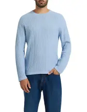 [Marcs] Ankara Cotton Raglan Knit in Space Blue