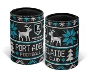 Port Adelaide Power AFL Christmas Xmas Can Cooler Stubby Holder