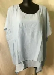 AUTOGRAPH LIGHT BLUE "DOUBLE LAYER" TOP-SIZE 26 NEW DRESSY REDUCED $