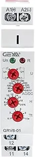 GEYA Single Phase Voltage Relay Adjustable Over or Under Voltage Protection Monitor Relay 1SPDT 10A (GRV8-01,AC/DC110V-240V)