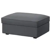 KIVIK footstool with storage, Gunnared medium grey