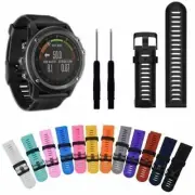 Soft Silicone Strap Replacement Watch Strap Band+Tool Kit For Garmin Fenix 3/HR