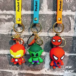 買好物 可愛曼威英雄吊飾 蜘蛛人 綠巨人浩克 鋼鐵人 鑰匙圈