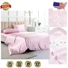 Satin King Size Sheet Set - 4-Piece with Deep Pocket & Pillowcases in Pink