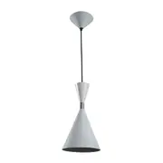 Classic 1 Light Pendant White Cone Shape - CLASSIC2A