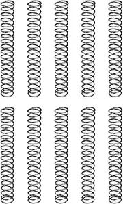 uxcell 20Pcs Compression Spring, 6mm OD, 0.6mm Wire Size, 45mm Free Length, Spring Steel Construction Extended Mechanical Compression Springs for Shop and Home Repairs, Silver Tone