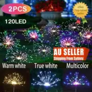 2X Fireworks LED Fairy String Lights Starburst Solar Xmas Garden Night Lamp