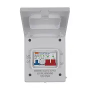 4 Way Metal Enclosure c/w 100A Main Switch, 20/40kA DP SPD 40A Type A RCBO White
