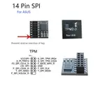 華碩 適用於 ASUS SPI 卡 14PIN 主板 WINDOWS 11 的 TPM 2.0 模塊 14-1 針安全塊