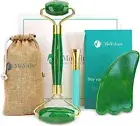 Original Jade Roller and Gua Sha Set - Jade Roller for Face - Face Roller: 100%