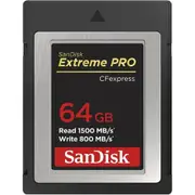 SanDisk Extreme Pro CFexpress 64GB Type B Memory Card 1500MB/s read / 800MB/s write
