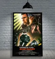 BLADE RUNNER 1982 HARRISON FORD FRAMED MOVIE POSTER PRINT CINEMA A1 & 60CMX40CM