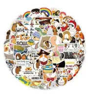 50 pcs Assorted Guinea Pig Sticker Pack