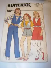 GIRLS TEEN UNCUT BUTTERICK 6646 Sewing PATTERN JUMPSUIT TOP DRESS SIZE 14
