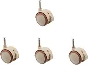 Abaodam 4pcs Crib Casters Caster Wheels Rubber Crib Universal Rod Wheel Rubber Rod Wheel Office Chair Swivel Caster Small Furniture Wheels Heavy Duty Cart Wheels Gate Caster Beige
