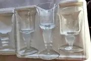 Princess House 3 Tiered Crystal Votive Set New In Box Etched & Frosted Stems