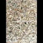 White Marble Top Dining Table Abalone Shell Gemstone Inlay Mosaic Arts Home Deco