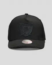 [Mitchell & Ness] Mitchell & Ness Men's Los Angeles Raiders Pro Pinch Snapback Cap in Black One Size Black