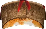 [Evealyn] Xmas Eve Fireplace Gifts Printed Sun Visor Hat Empty Top Sun Hat Adjustable Sports Sun Caps Baseball Caps for Women and Men Black, Black, One Size