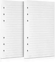 [2 Pack] 180 Pages,A5 Refill Paper 6 Hole A5 Binder Inserts,100GSM Thick a5 6 Ring Binder Refillable Paper