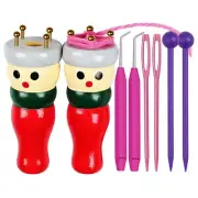 French Knitter Tool , Wooden Knitting Set Spool Knitting Doll Knitting Loom F1R1