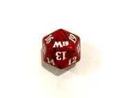 Magic MTG Spindown Counter (D20 Dice/Die) Jul 2018 'M19 Core Set - Red'