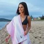 Extra Large Sand Free Quick Dry Beach Towel With Pockets - Light Travel Towel