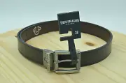 TRUE RELIGION Reversible Belt Men's 38 Lumin Textured Roller Twist Black/Brown