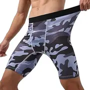 [Aosufei] Men's Bodycon Quick Dry Gym Workout Shorts Bodybuilding Slim Breathable Shorts Stretchy Casual Athletic Shorts