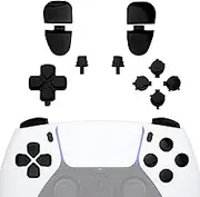 eXtremeRate Replacement Buttons Set for PS5 Controller BDM-030, DIY Replacement Knobs D-Pad L1 R1 R2 L2 Trigger Buttons Option/Share Button Action Buttons Replacement Part Accessories for PS5 Controller - Chrome Black