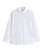 embroidered-logo flag shirt EU38 Optic White
