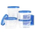 Reusable Freezer Storage Container Sets with Airtight Twist Top Lid, Round BP...