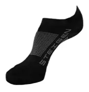 Steigen Black Unisex No Show Running Socks