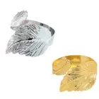 6pcs Unique Gold or Silver Leaf Napkin Rings Ideal For Weddings And Celebration