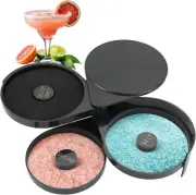 3-Tier Bar Glass Rimmer, Bartender Tool, w/ Sponge, Cocktails, Accessories