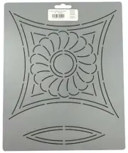 Quilting Stencil Feather Circle Double Wedding Ring Quilt Pattern Block Template