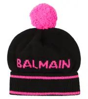[Balmain Kids] Balmain Kids Logo wool cashmere beanie III multicoloured