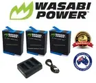 Wasabi Power HERO11 Battery (3-Pk) and USB Triple Charger for GoPro HERO11 Black