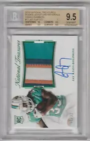 2015 TREASURES JAY AJAYI AUTO PATCH RC BGS 9.5 W/10 BEST ROOKIE GREEN #/33