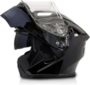 Full Face Modular Motorcycle Helmet Anti-Fog Double Sun Visor Flip Cross-Country Helmet DOT/ECE Approved Moped Racing Motorbike Helmet for Adults Men Women D,L=59-60CM