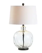 JONATHAN Y Rae 26.5in Glass Metal LED Table Lamp