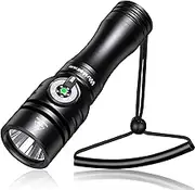 Wurkkos DL02 Dive Torch, Scuba Diving Flashlight Max 3000Lumen, 496M Long Range, 100M Underwater, Power Indicator, 3 Lighting Modes, Submarine Lights for Deep Sea Cave