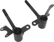 Pair of 10mm Front Wheel Steering Knuckle Spindle High Strength Steel Alloy Rustproof for Go Kart UTV ATV Quad Black