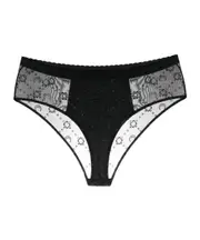 Logo mesh triangle underwear Black